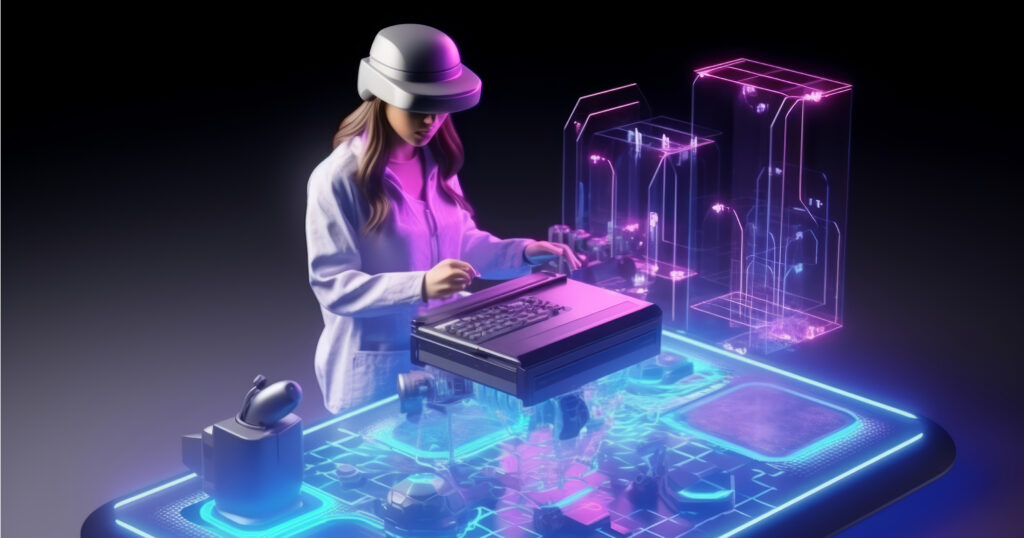 Person Using Ar Technology Perform Their Occupation 1 1 1